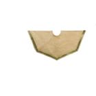 48 Gold And Brown Christmas Tree Skirt With Sequin Velvet Trim