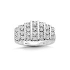 1/10 Ct. T.w. Diamond 7-row Sterling Silver Ring