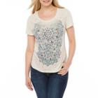 St. John's Bay Active Short Sleeve Round Neck T-shirt-womens Petites