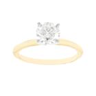 Womens 1 Ct. T.w. Round White Moissanite 14k Gold Solitaire Ring
