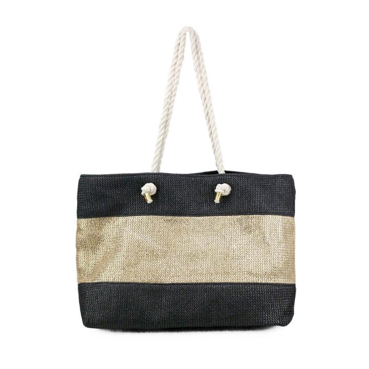 Olivia Miller Mckenna Metallic Stripe Tote Bag