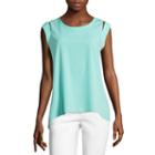 Project Runway Cap Sleeve Cut Out Blouse