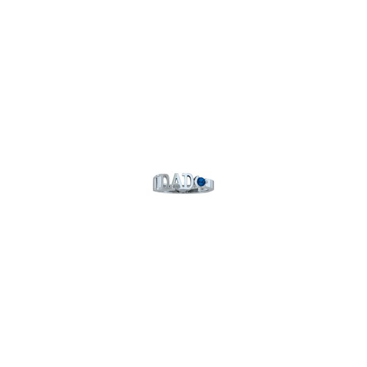 Personalized Men's Simulated Birthstone Dad Ring