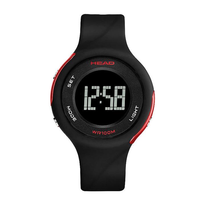 Head Unisex Black Strap Watch-he-107-04
