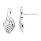 Diamond Blossom 1/4 Ct. T.w. Diamond N Sterling Silver Earrings