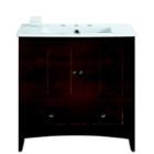 35.5-in. W Floor Mount Walnut Vanity Set For 3h8-in. Drilling