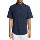 St. John's Bay Short Sleeve Fashion Button-front Shirt