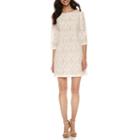 Ronni Nicole 3/4 Sleeve Lace Pattern Sheath Dress