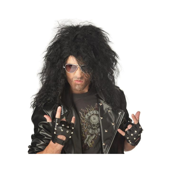 Heavy Metal Rocker Black Wig