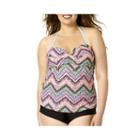 Arizona Chevron Twisted Bandeaukini Swim Top - Juniors Plus