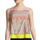 Bisou Bisou Sleeveless Tiered Cropped Top