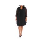 R & M Richards Lace Jacket Dress-plus