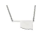 Personalized Sterling Silver Oklahoma Pendant Necklace