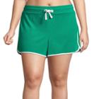 Flirtitude Terry Cloth Pull-on Shorts-juniors Plus