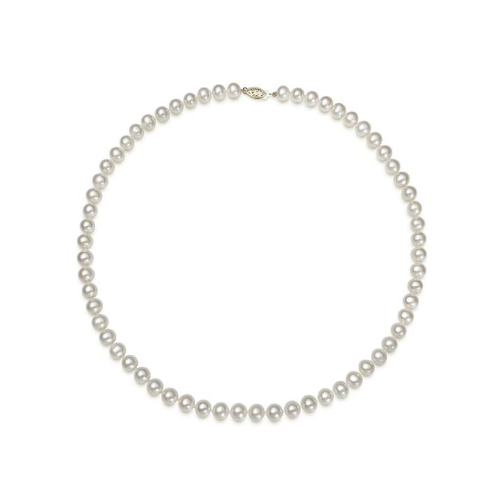 Genuine Akoya Pearl 14k Yellow Gold 20 Necklace
