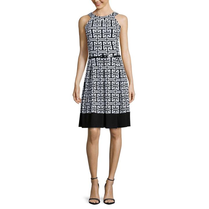 Tiana B. Sleeveless Belted Dress - Tall