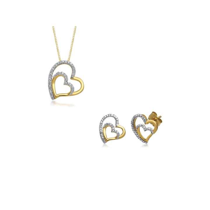 Womens 2-pc. White Diamond 10k Gold Jewelry Set