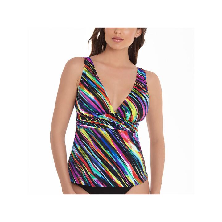 Trimshaper Solid Tankini Swimsuit Top