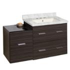37.75-in. W Wall Mount Dawn Grey Vanity Set For 3h8-in. Drilling Bianca Carara Top Biscuit Um Sink