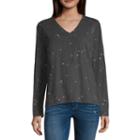 A.n.a Long Sleeve Crew Neck T-shirt-womens Petite
