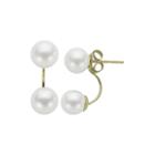 Cultured Freshwater Pearl 14k Yellow Gold Front-to-back Earrings