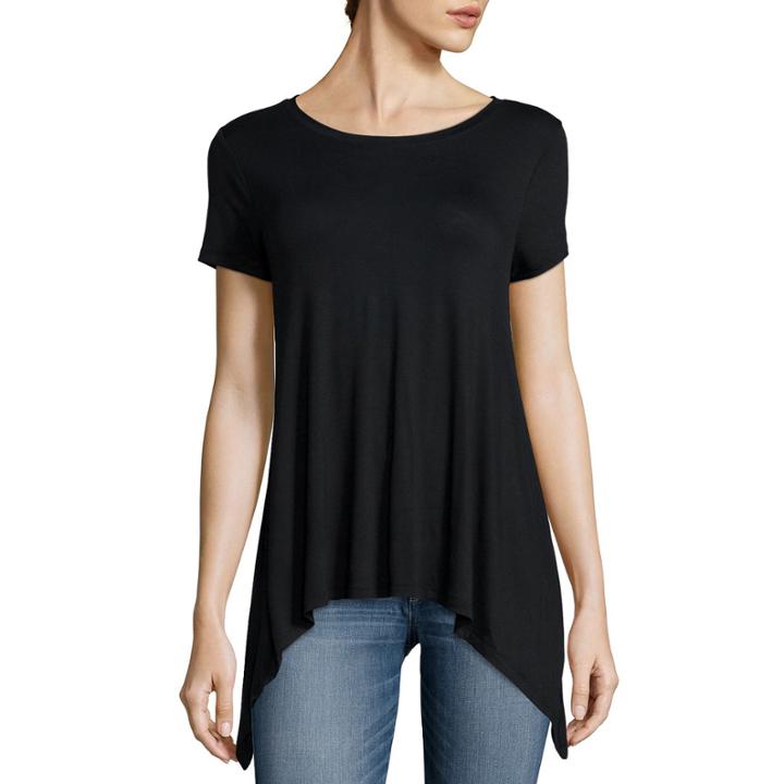 A.n.a Short-sleeve High Low Swing Tee - Tall