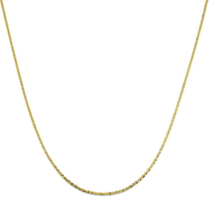 18k Gold Over Sterling Silver Criss-cross Chain Necklace