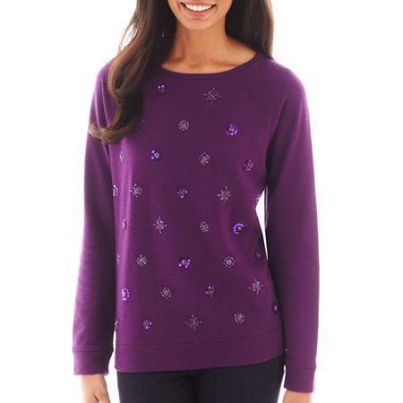 St. Johns Bay Embellished Sweatshirt - Tall