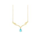 Womens Blue Blue Topaz 10k Gold Collar Necklace