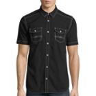 I Jeans By Buffalo Mendel Short-sleeve Woven Cotton Shirt