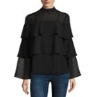 Belle + Sky Long Sleeve Triple Tiered Blouse