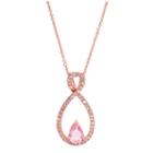 Sparkle Allure Sparkle Allure Womens 1/2 Ct. T.w. Pink Pendant Necklace