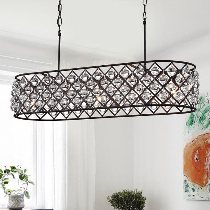 Mars Antique Bronze 39-inch Crystal Chandelier