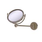 Allied Brass 8 Inch Wall Mounted Extending Make-upmirror 4x Magnification With Groovy Accent