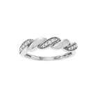 1/6 Ct. T.w. Diamond Sterling Silver Rope Twist Ring