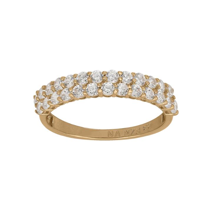 Womens 2 1/4 Ct. T.w. White Cubic Zirconia 10k Gold Band