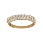 Womens 2 1/4 Ct. T.w. White Cubic Zirconia 10k Gold Band