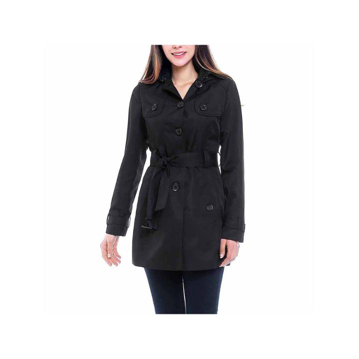 Bgsd Women's Celia Hooded Mid Length Trench Coat