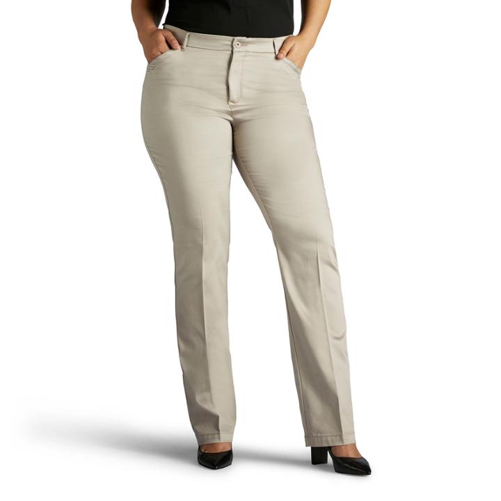 Lee Twill Flat Front Pants-plus