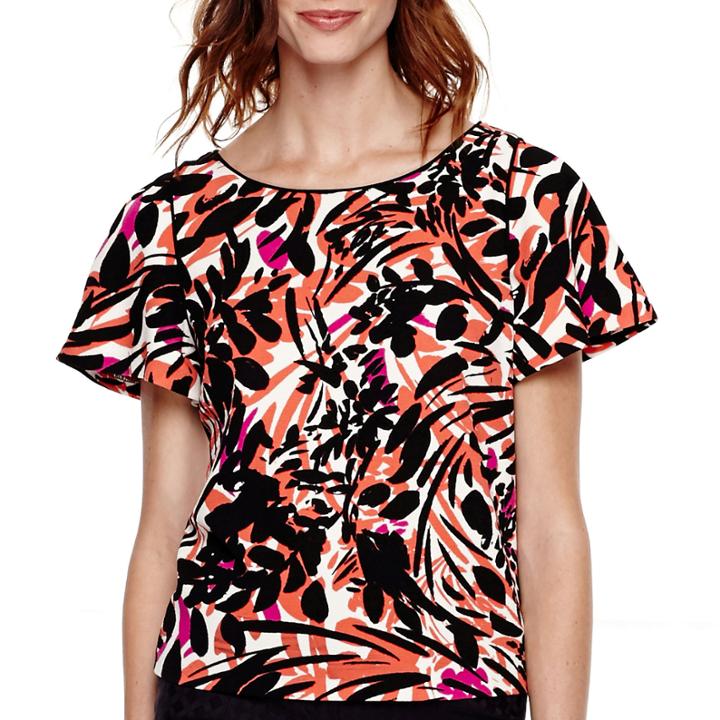 Worthington Short-sleeve Woven Blouse