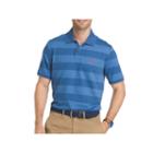 Izod Rugby Easy Care Short Sleeve Stripe Knit Polo Shirt