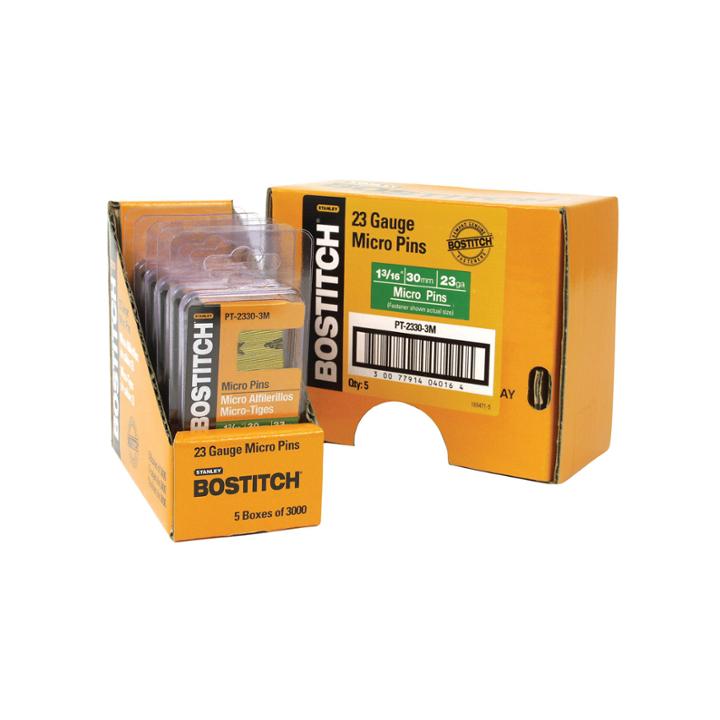 Bostitch Stanley Pt-2330-3m 1-3/16 23 Gauge Galvanized Micro Pin 3;000 Count