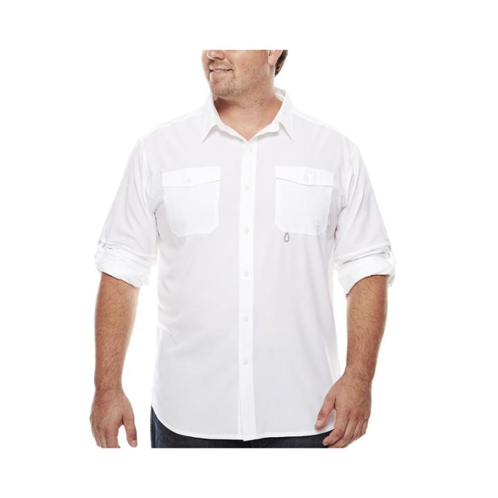 Columbia Long Sleeve Button-front Shirt-big And Tall
