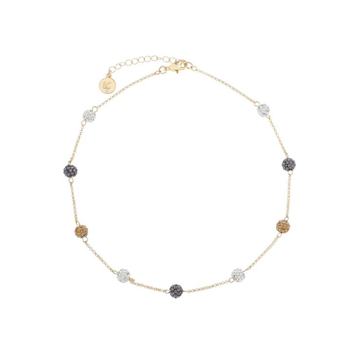 Liz Claiborne Ball Collar Necklace Multi Goldtone