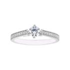 Enchanted Fine Jewelry By Disney Womens 1/2 Ct. T.w. Genuine Round White Diamond 14k Gold Promise Ring