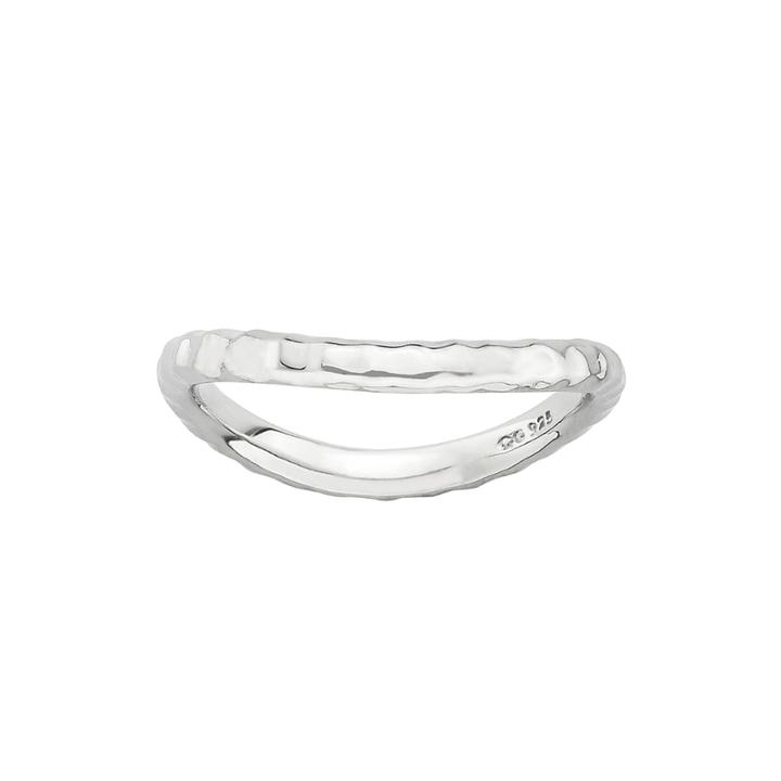 Personally Stackable Sterling Silver Ribbed Wave Ring