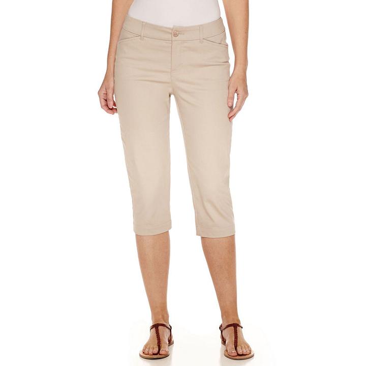 St. John's Bay Classic Straight Leg Secretly Slender Capris