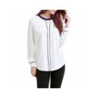 Phistic Women's Meredith Colorblock Keyhole Blouse