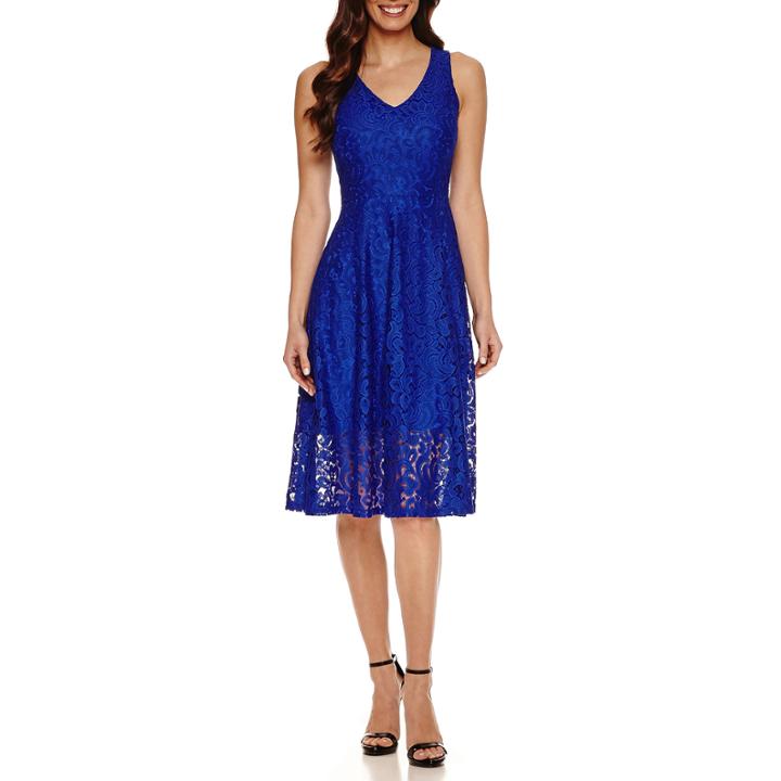 Ronni Nicole Sleeveless Lace Fit & Flare Dress