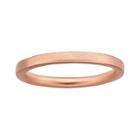 Personally Stackable 18k Rose Gold Over Sterling Silver 3.5mm Satin Ring